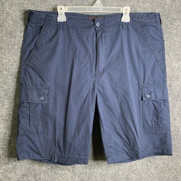 WearFirst Cargo Hiking Shorts Ripstop Hi-rise Pockets Navy Blue Sz 42 - Picture 1 of 14